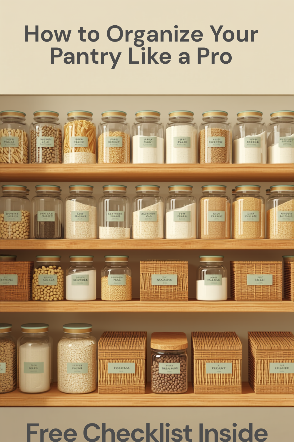 How to Organize Your Pantry Like a Pro (Free Checklist)